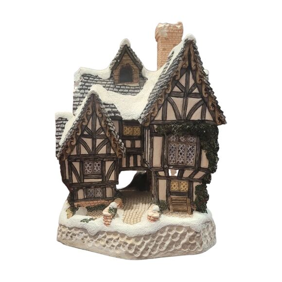 David Winter Cottages Scrooge's School John Hine Original Christmas Box Retro - Picture 3 of 7